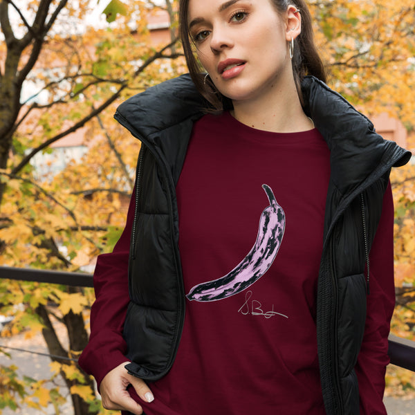 "Pink Banana" Bella Canvas Unisex Long Sleeve Tee